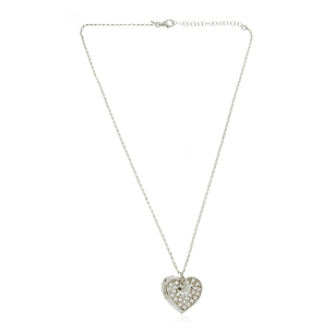 Collar de Plata Esterlina 925 Corazon con Circones