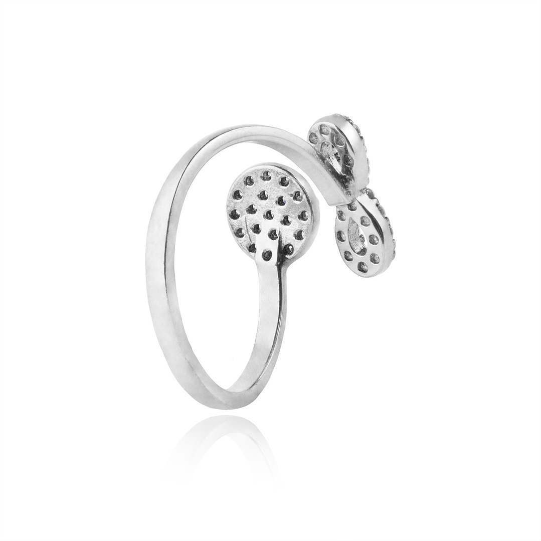 Anillo de Plata Esterlina 925 Circulo Infinito 3