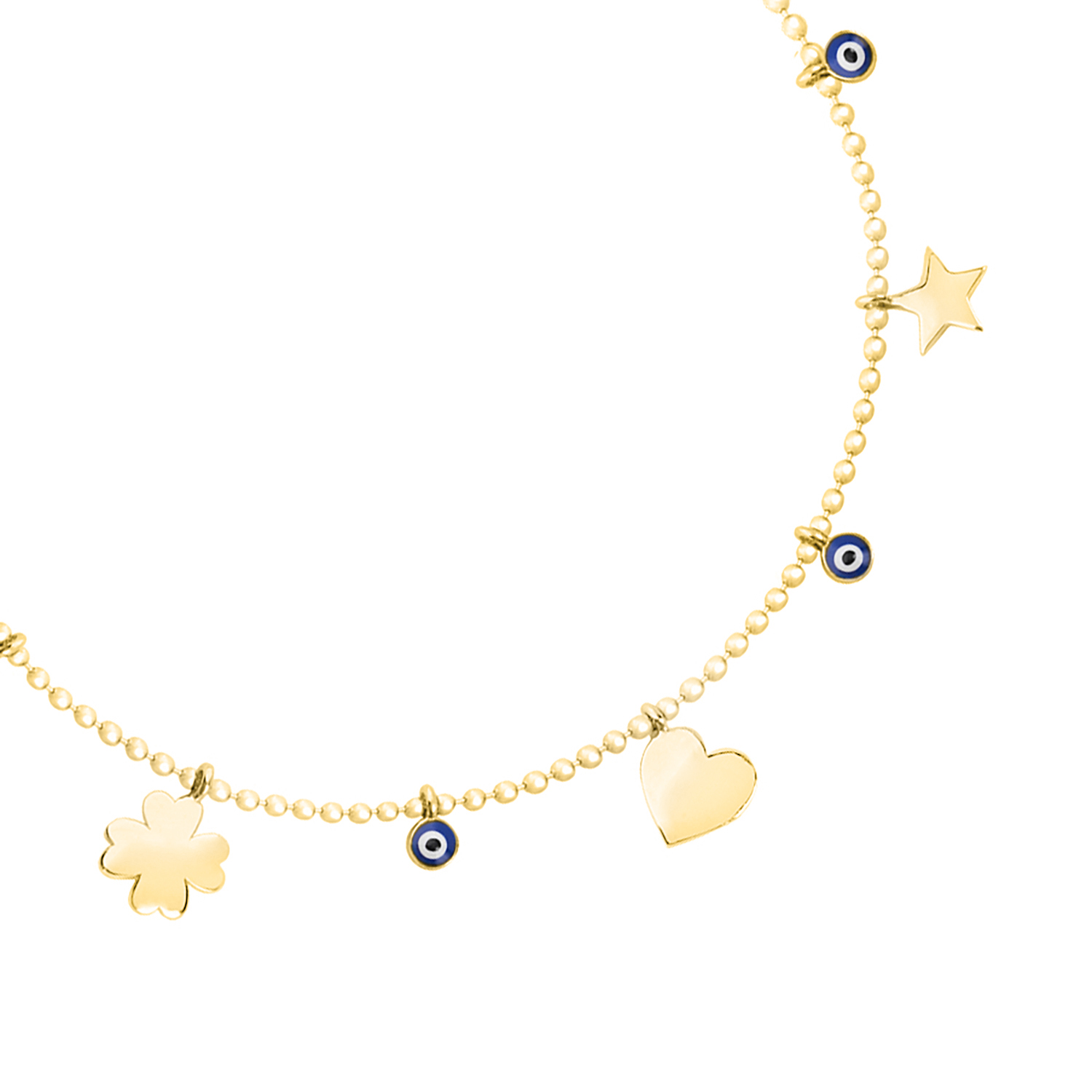 Pulsera de Plata Esterlina 925 Ojo Turco Revestido en Oro 18kt 3