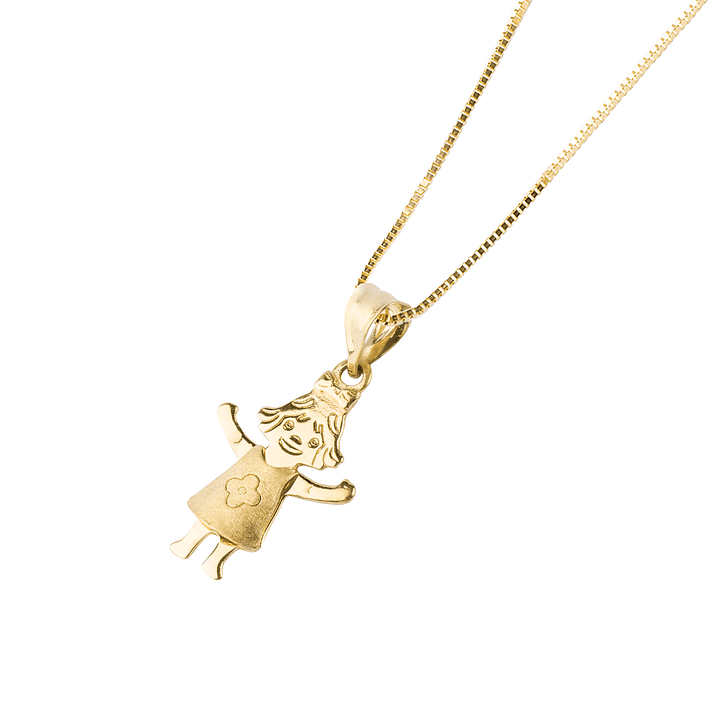 Colgante de Oro 18kt Niña Vestido 2