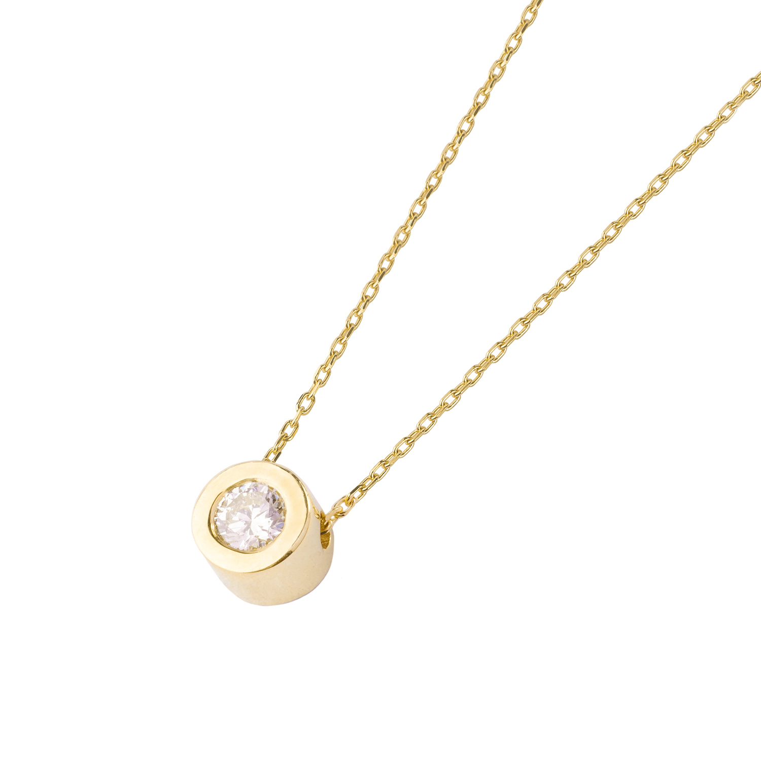 Collar de Oro 18kt con Diamantes de Punto de Luz 10 Pts Totales SI/H Corte Brillante 1