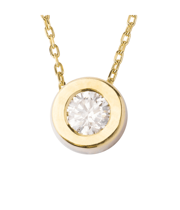 Collar de Oro 18kt con Diamantes de Punto de Luz 10 Pts Totales SI/H Corte Brillante