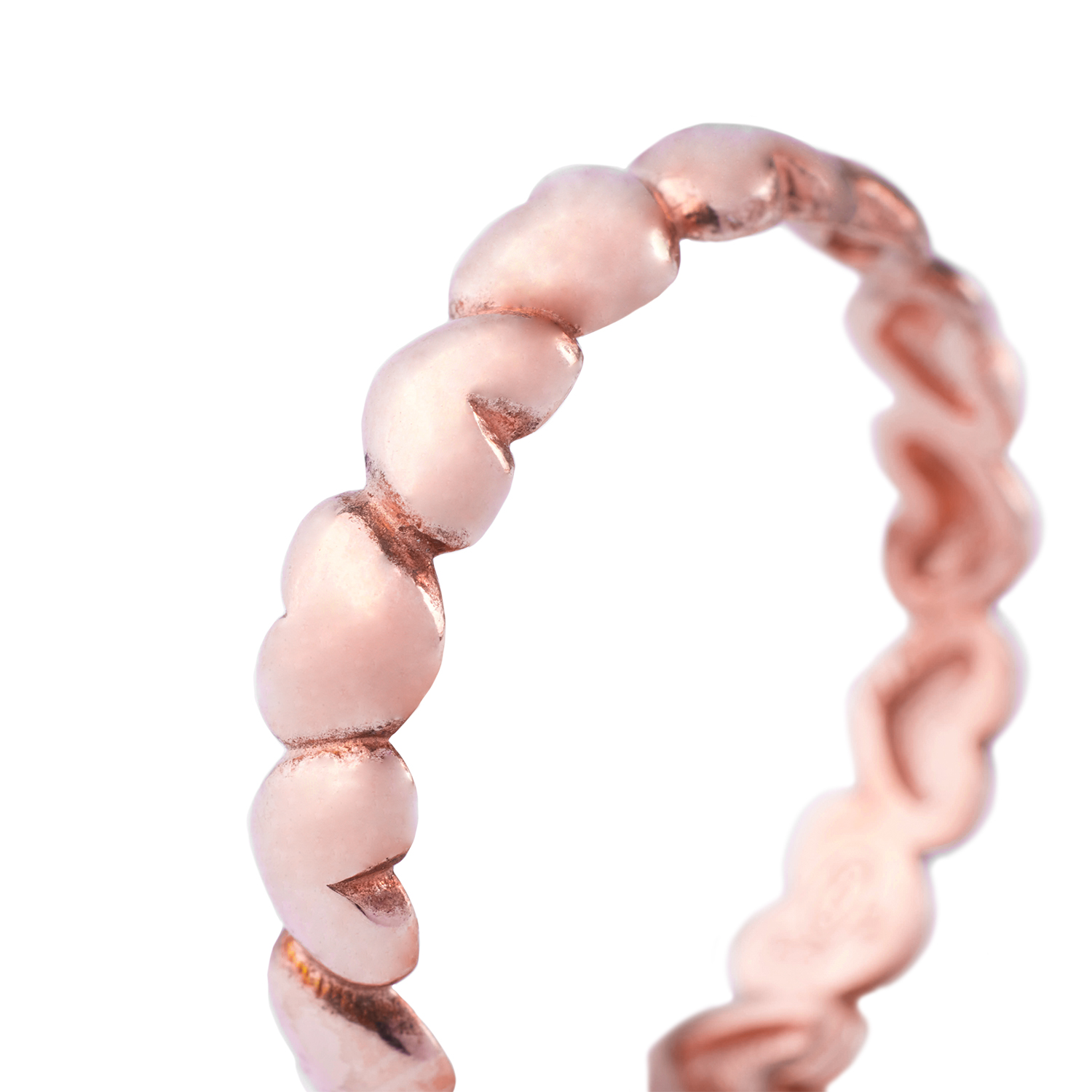 Anillo de Plata Esterlina 925 Corazones Rose 3