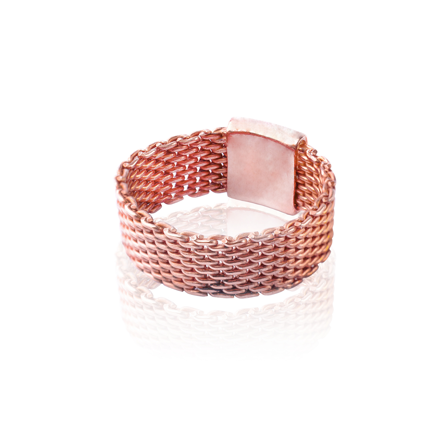 Anillo de Plata Esterlina 925 Placa Rose Revestido Oro 18kt 3