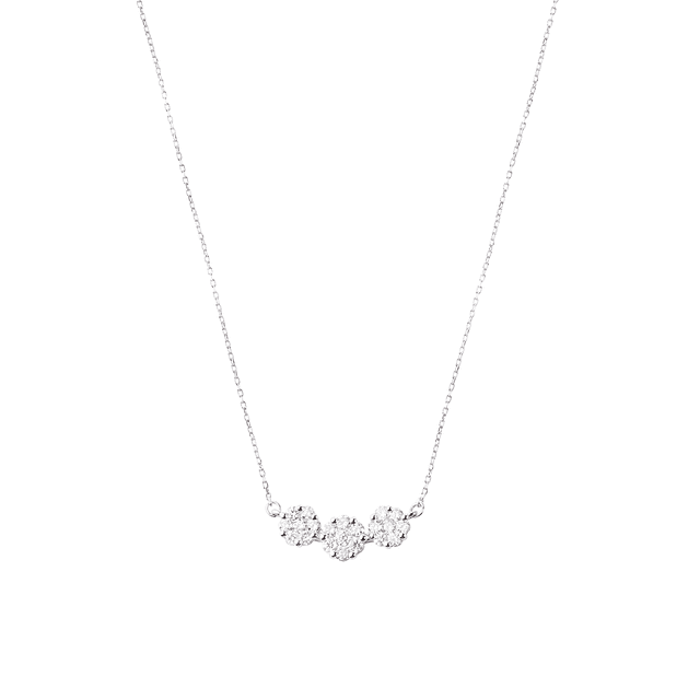 Collar de Oro 18kt con Diamantes de 21 Pts Totales Corte Brillante SI/H