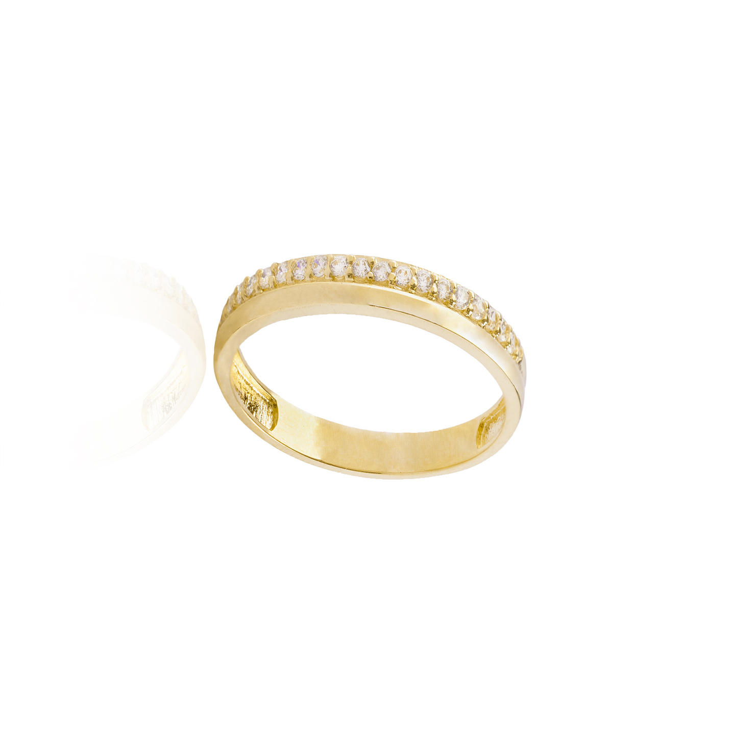 Anillo Compromiso de Oro 18Kt Medio Cintillo CI 1,5 MM 3