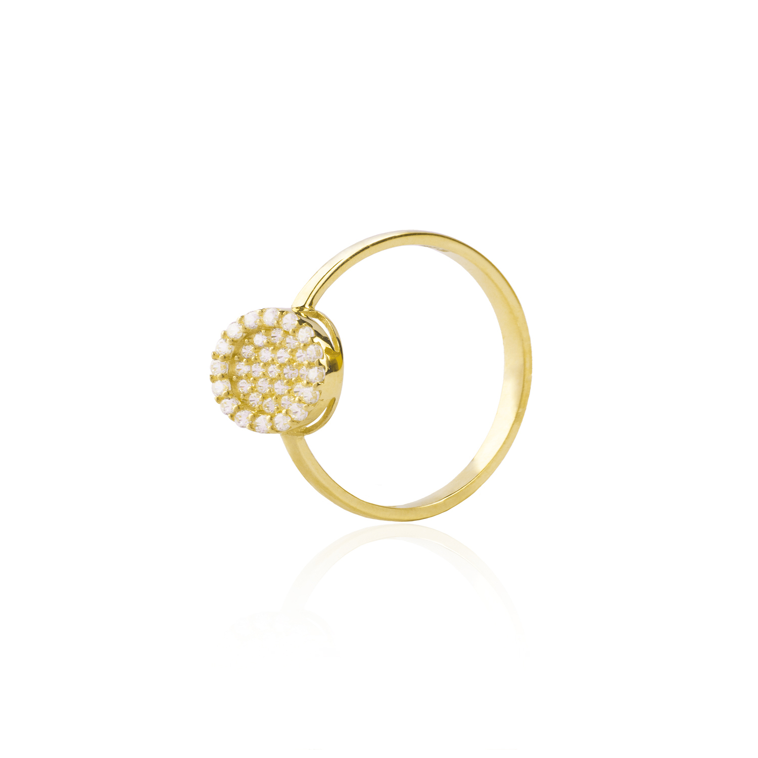 Anillo de Oro 18kt Circonita Sello 3