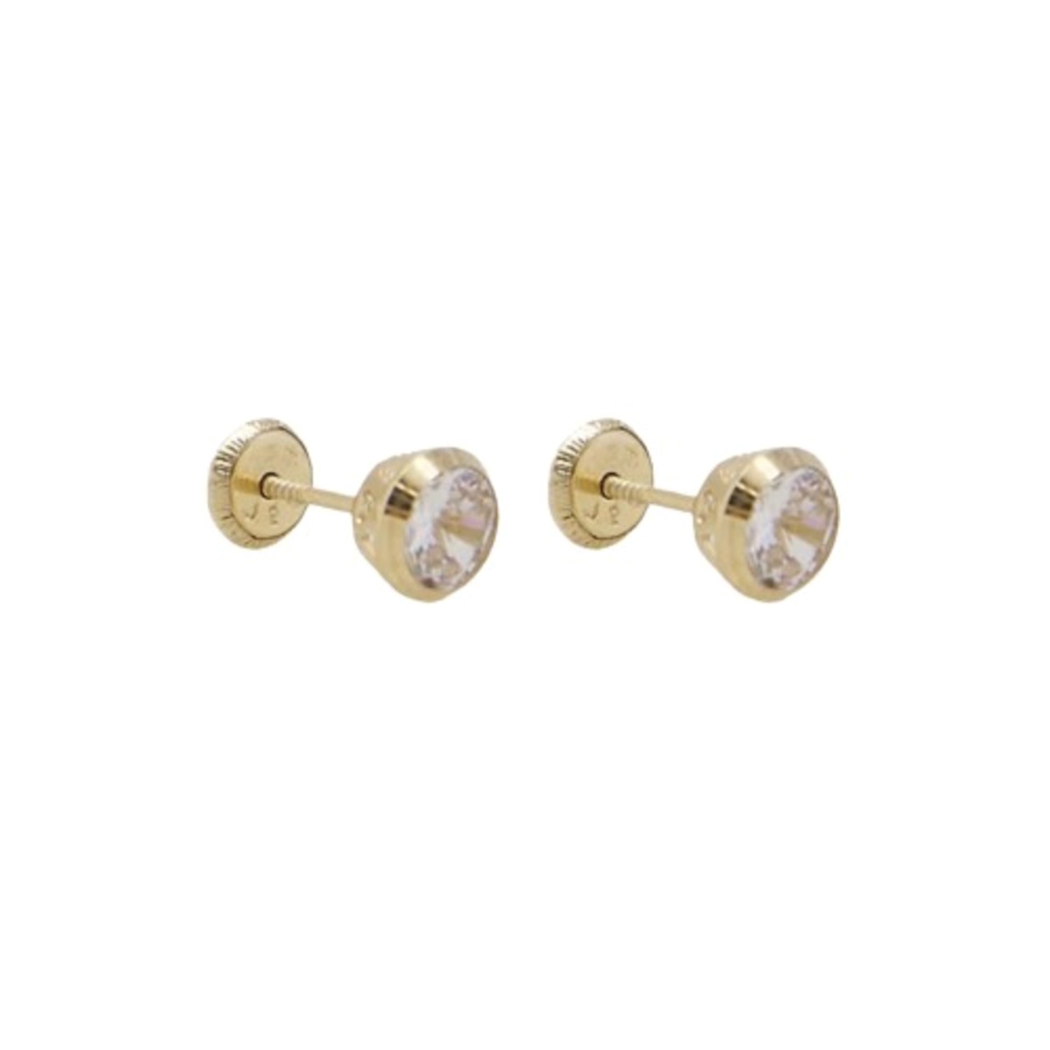Aros de Oro 14kt Circon Punto 1