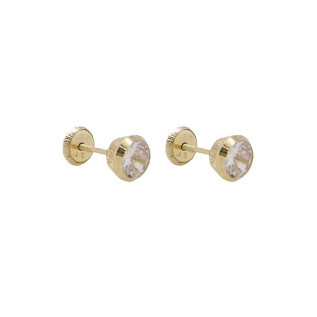 Aros de Oro 9kt Circonita Punto 3mm 3
