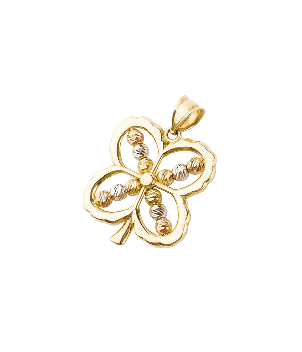 Colgante de Oro 18kt Cuatro Petalos Flor