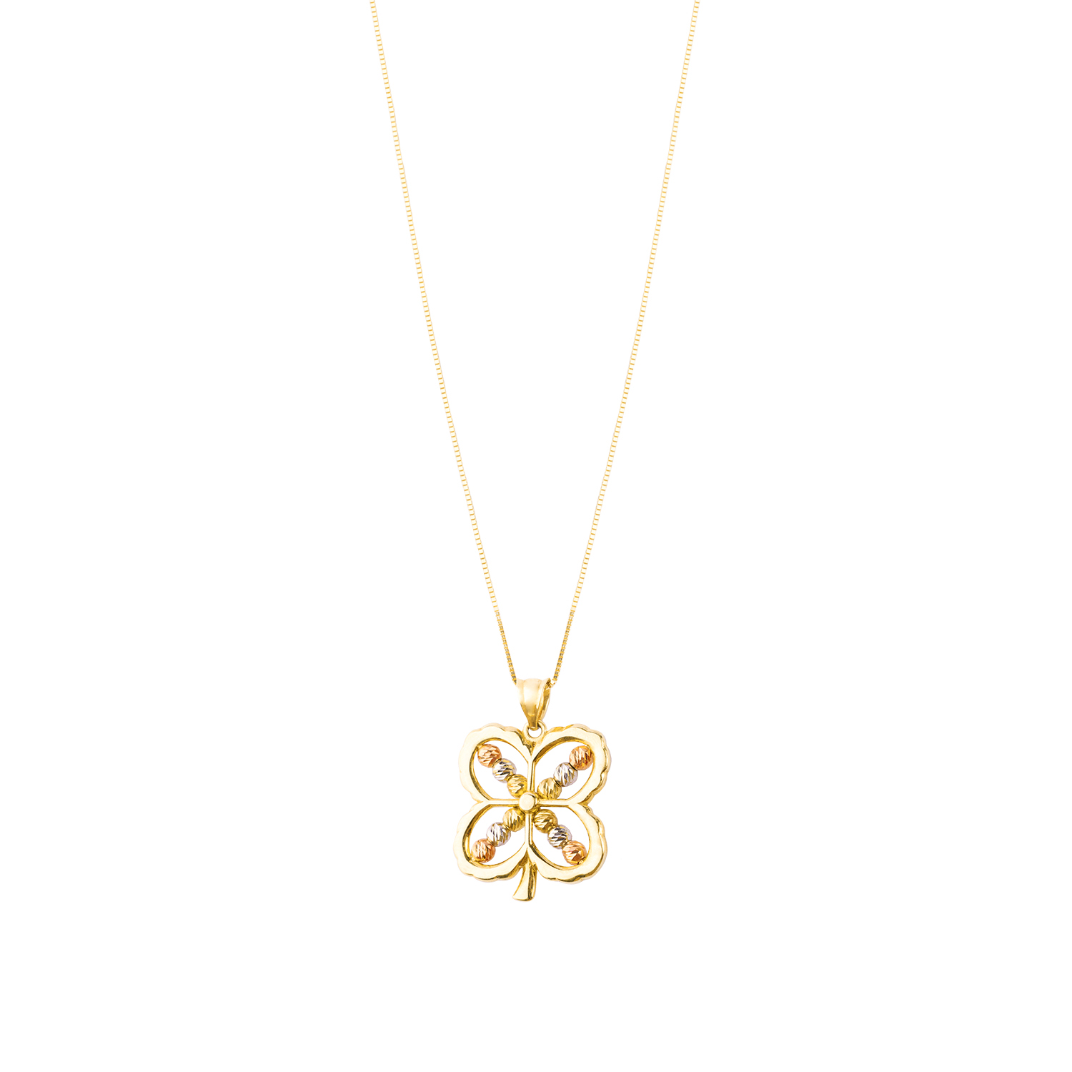 Colgante de Oro 18kt Cuatro Petalos Flor 3
