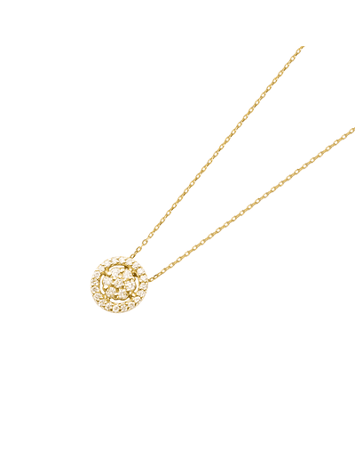Collar de Oro 18kt con Diamantes de 16 Pts Totales SI/H Corte Brillante