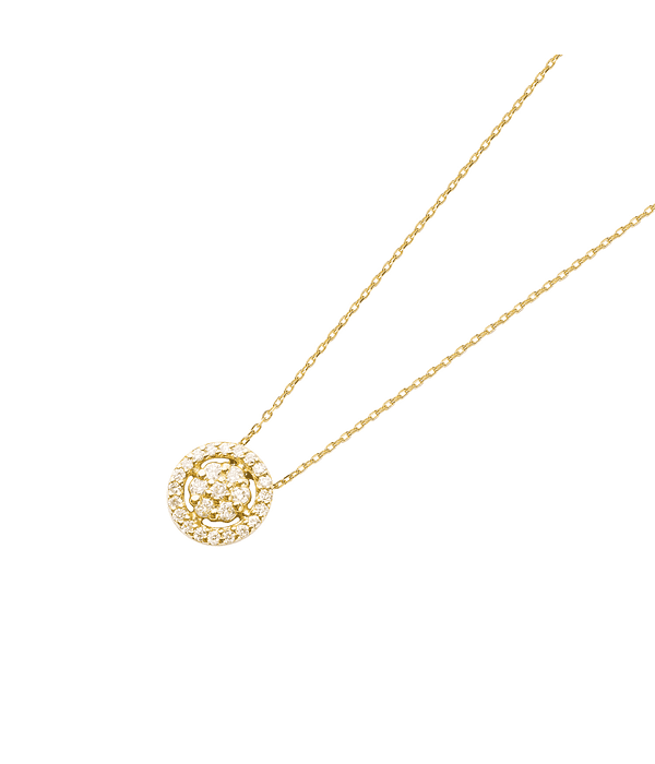 Collar de Oro 18kt con Diamantes de 16 Pts Totales SI/H Corte Brillante