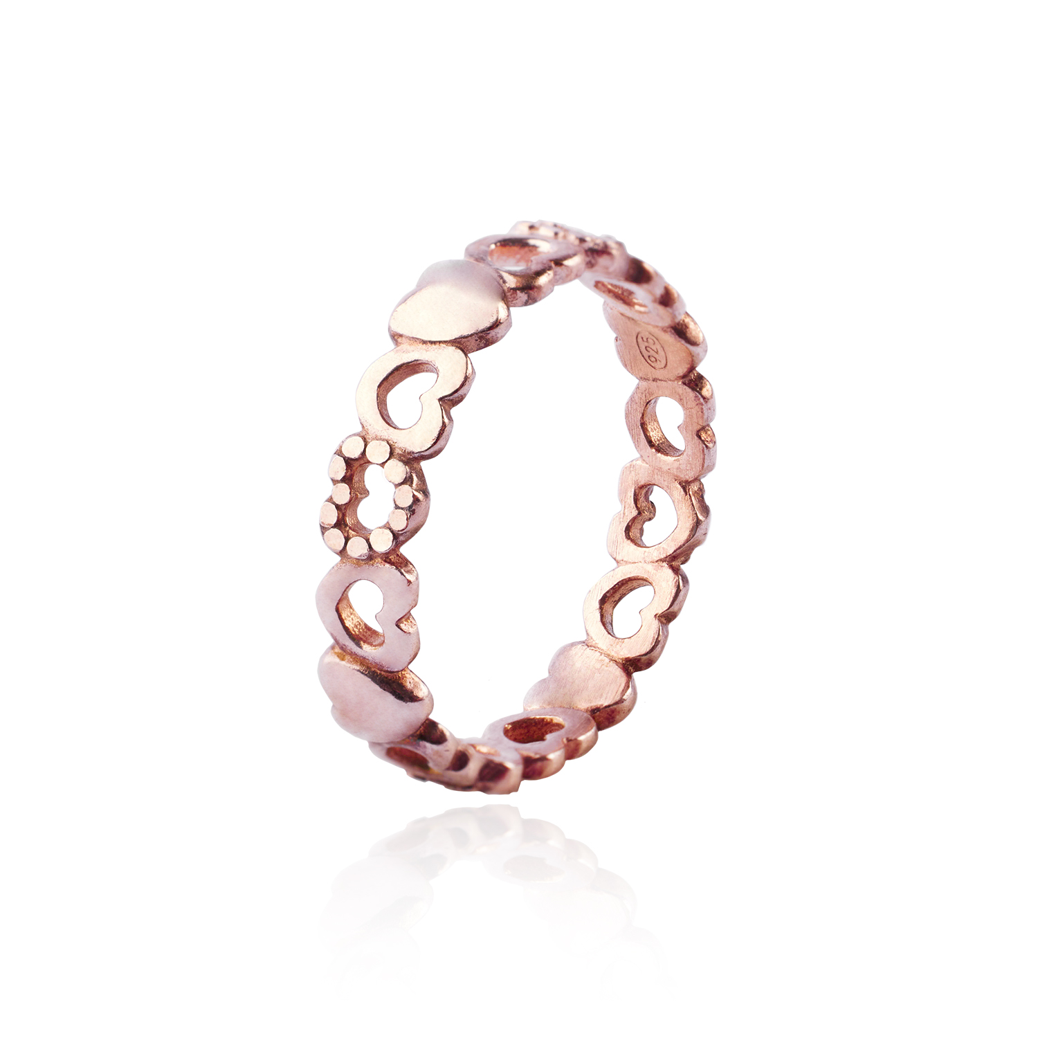 Anillo de Plata Esterlina 925 Corazon Rose 42 1