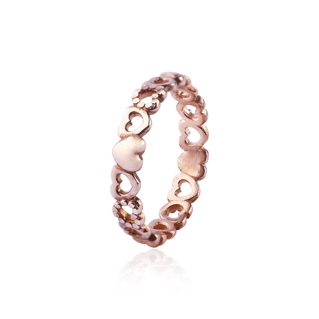 Anillo de Plata Esterlina 925 Corazon Rose 42 3