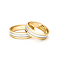Par Argollas Matrimonio de Oro Amarillo y Blanco 18kt Prince 5,0mm - Miniatura 2