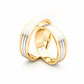 Par Argollas Matrimonio de Oro Amarillo y Blanco 18kt Count 5,0mm - Miniatura 3