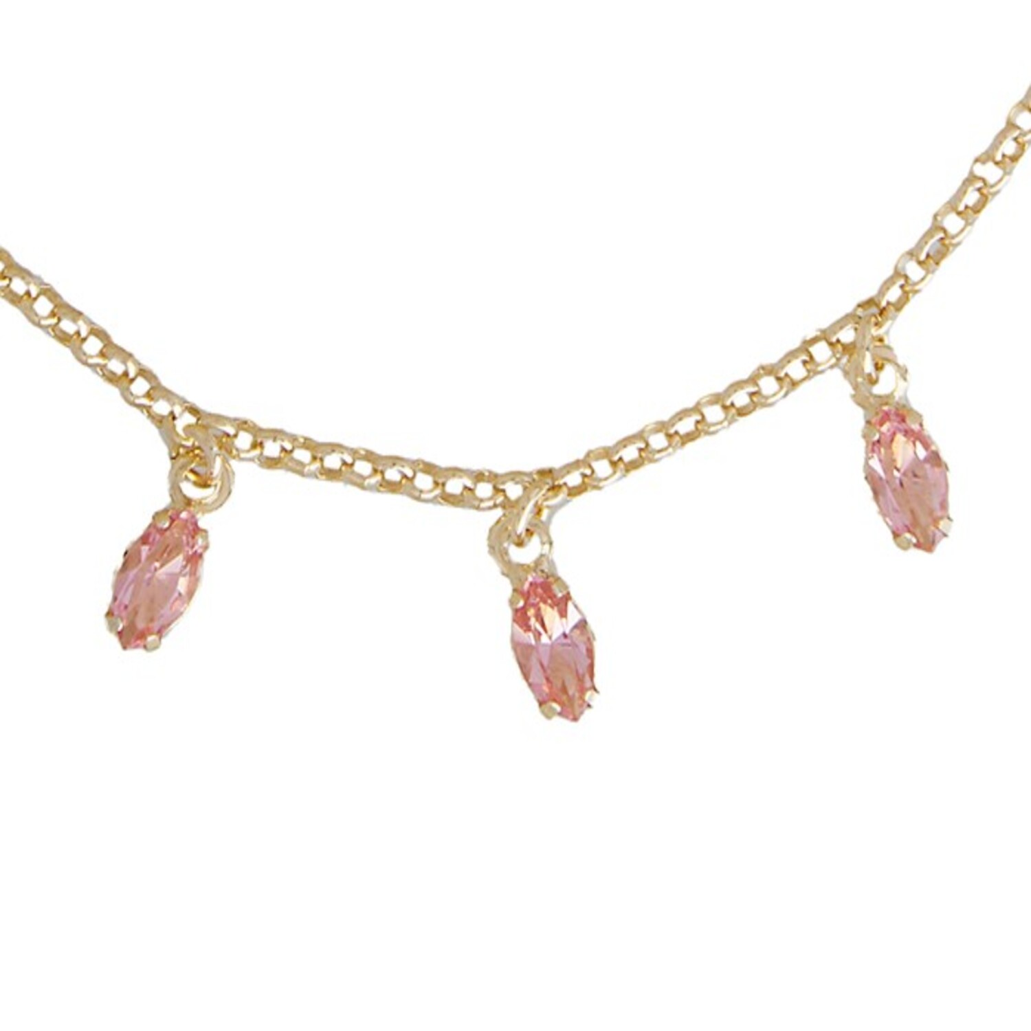 Pulsera Plata Esterlina 925 Rosa Francia Revestido Oro 18kt 3