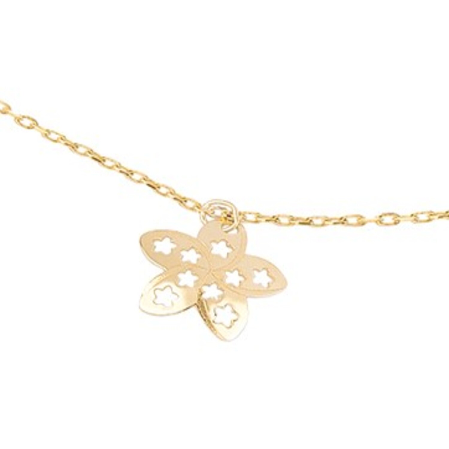 Pulsera de Oro 18kt Flor Calada 3