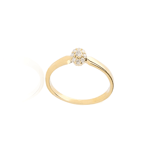 Anillo de Oro 18kt con Diamantes de 9 Pts Corte Brillante SI/H