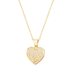 Colgante de Oro 18kt Corazón circones alto - Miniatura 3