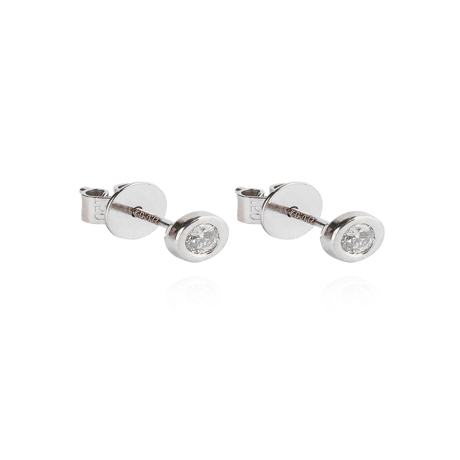 Aros de Oro 18kt con Diamantes Punto de Luz 15pts total SI/H 3