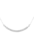 Collar de Oro Blanco 18kt con Diamantes de 5 Pts Totales Corte Brillante SI/H