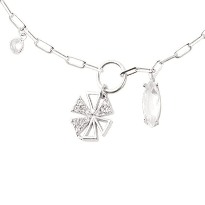 Pulsera Plata Esterlina 925 Anillo Trébol Circonitas 2