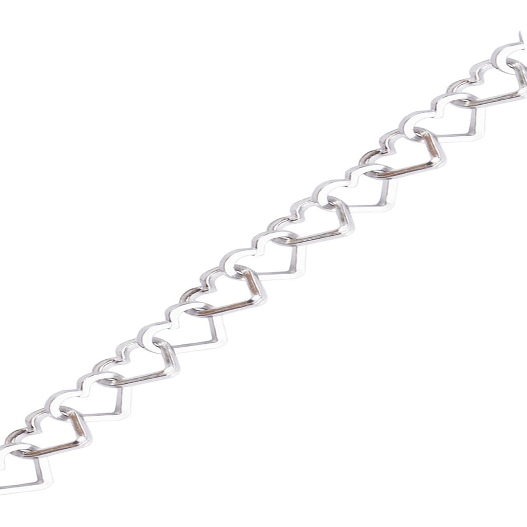 Collar de Plata Esterlina 925 Corazones 3