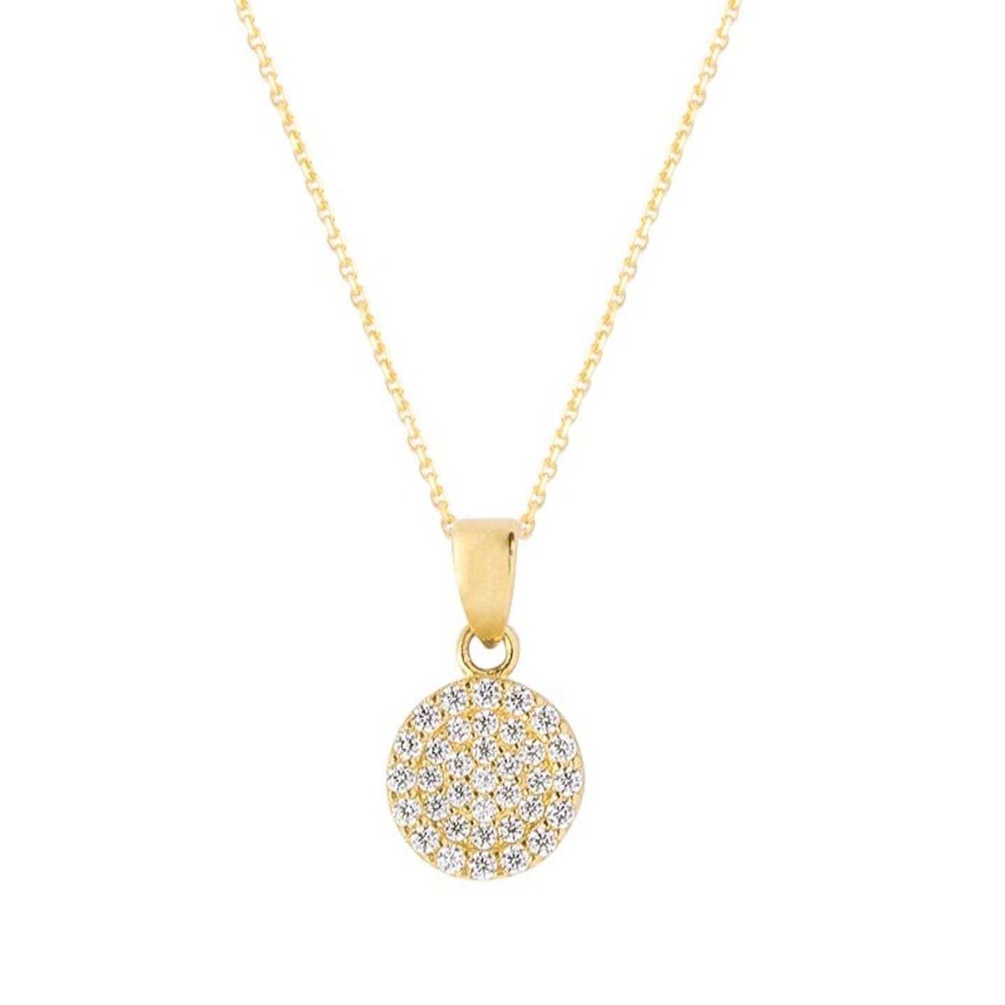 Colgante de Oro 18kt Circulo Plano 3