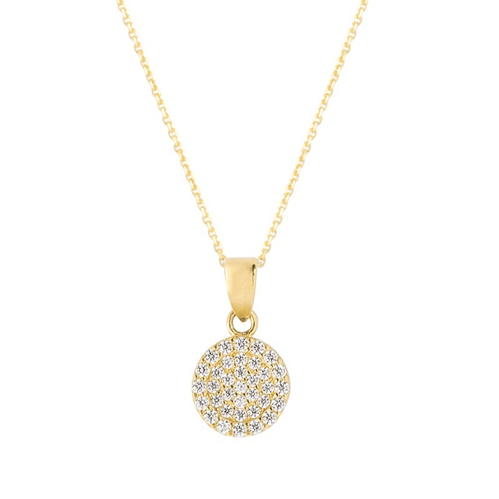 Colgante de Oro 18kt Circulo Plano 3