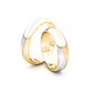 Par Argollas Matrimonio de Oro Bicolor con Platino Modelo Lumina 4,5mm - Miniatura 3