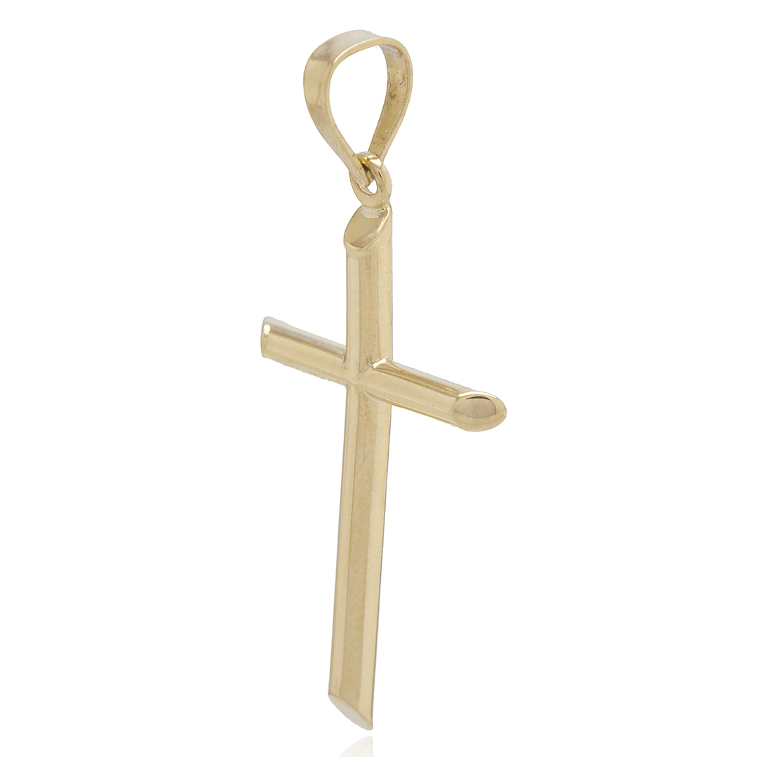 Colgante de Oro 18kt Cruz de Tubo 2