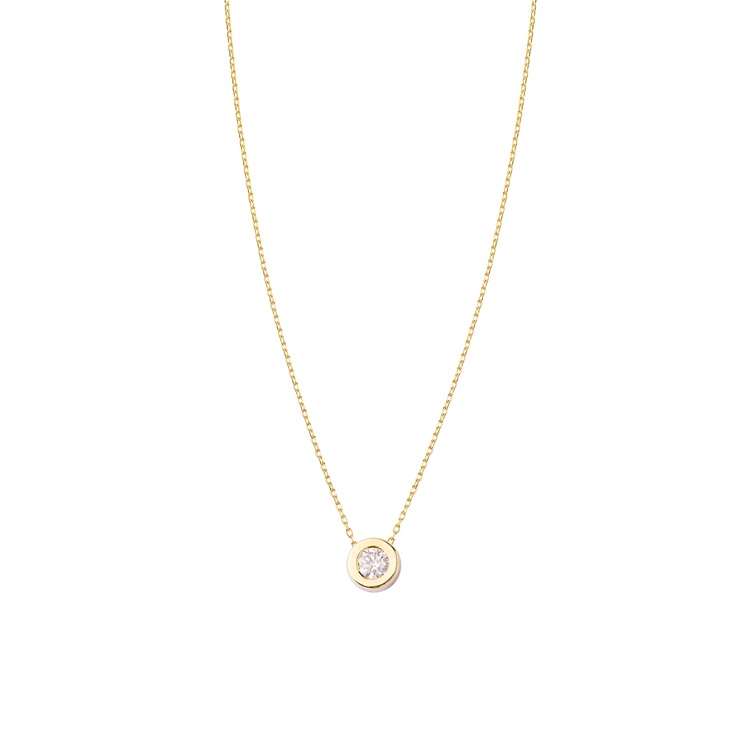 Collar de Oro 18kt con Diamantes de Punto de Luz 6 Pts Totales SI/H 3 3