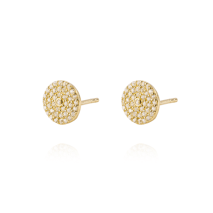 Aros de Oro 18kt Plato Circonita 3