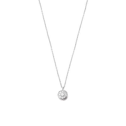 Collar de Oro 18kt con Diamantes de 10 Pts Totales Corte Brillante SI/H