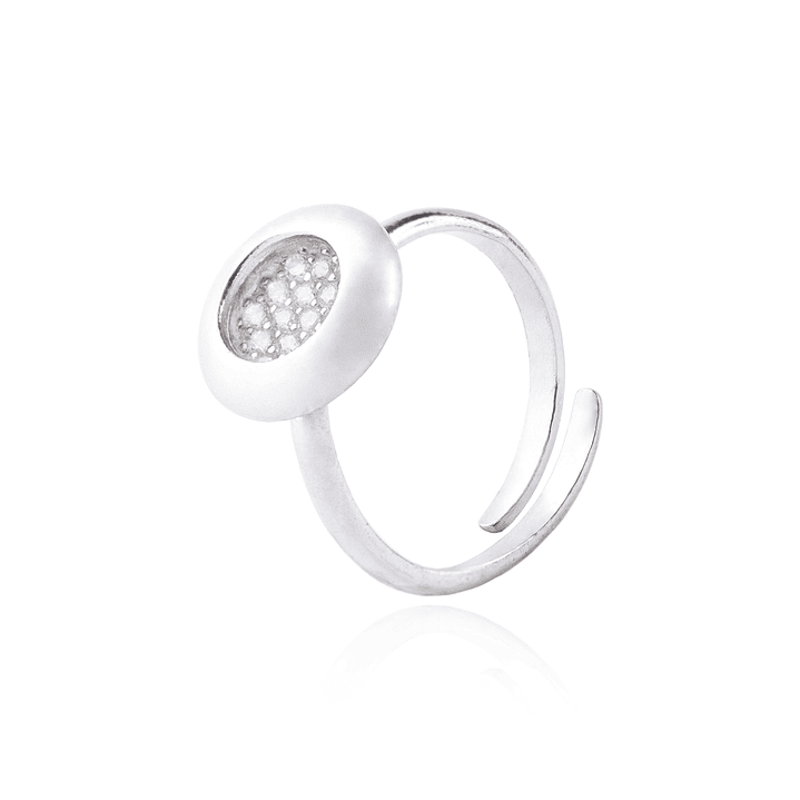 Anillo de Plata Esterlina 925 Bisel Circonita 1