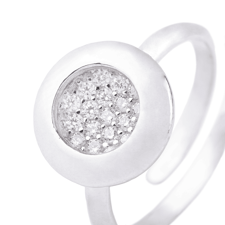 Anillo de Plata Esterlina 925 Bisel Circonita 2