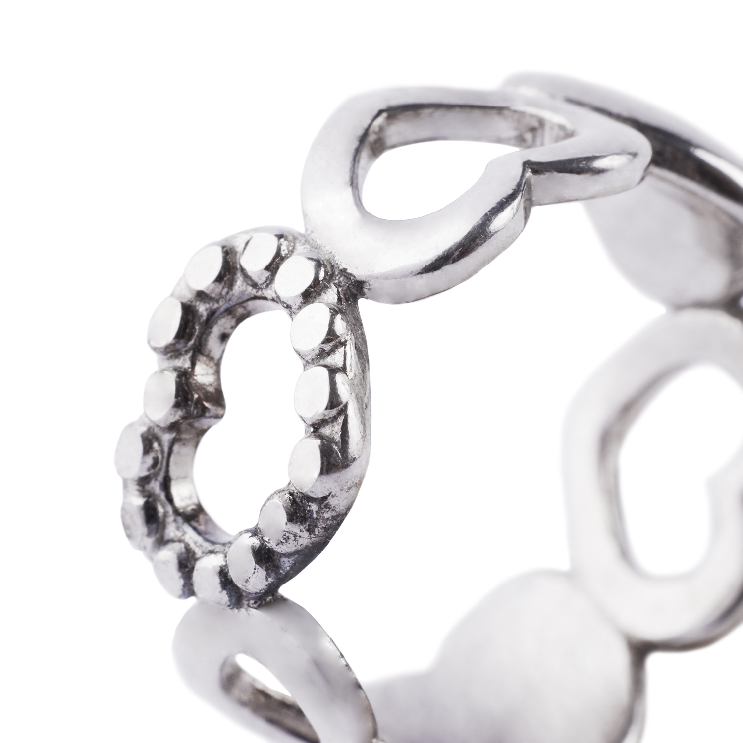 Anillo de Plata Esterlina 925 Corazones Grandes 2 2