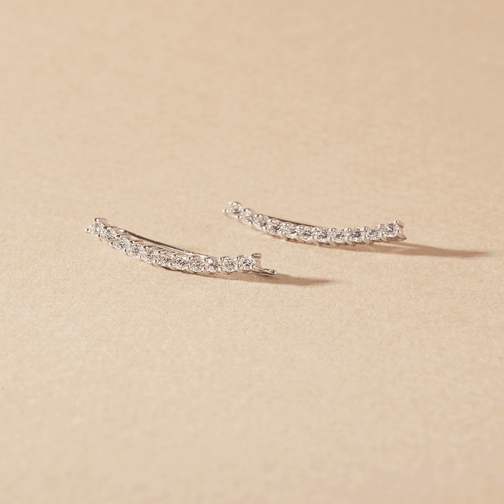 Aros de Oro Blanco 18kt Diamantes 40Pts Total | Danielle Costantini 1