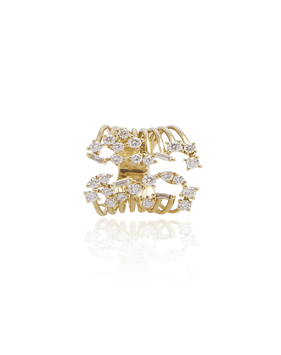 Anillo de Oro 18kt con Diamantes 99 Pts Totales SI/H Corte Brillante - By Danielle Costantini