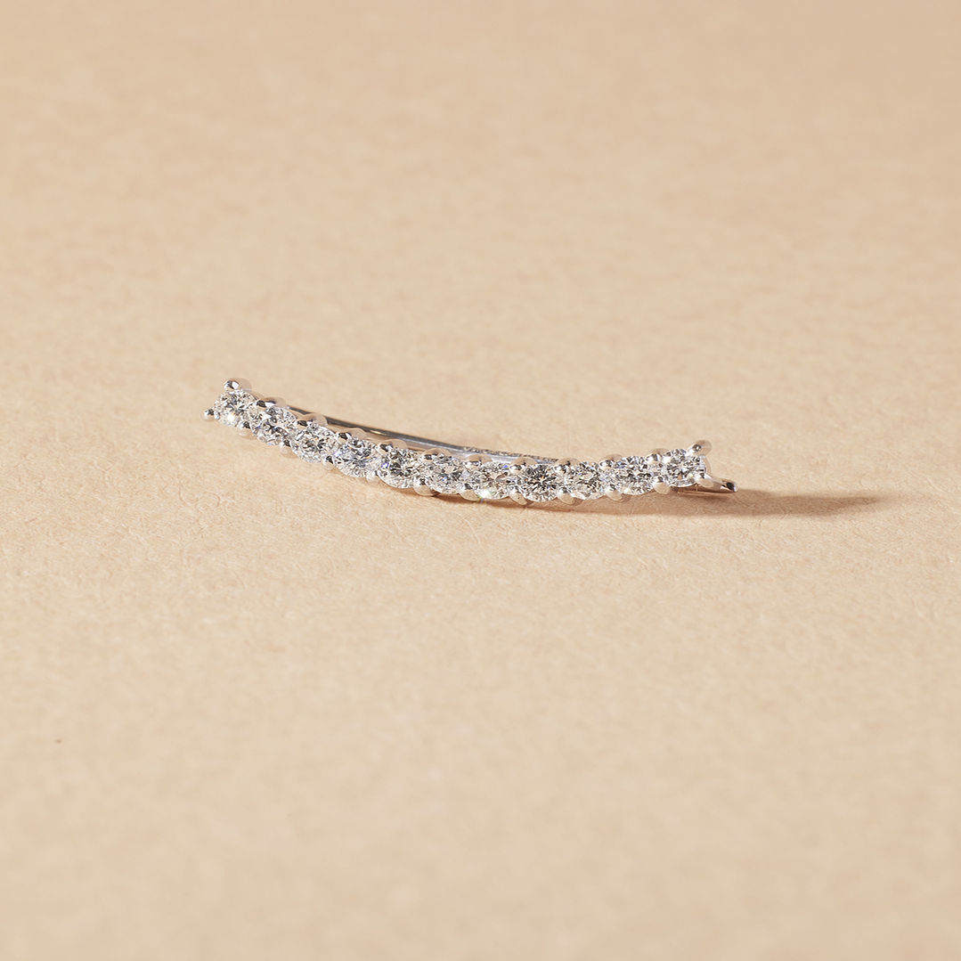 Aros de Oro Blanco 18kt Diamantes 40Pts Total | Danielle Costantini 3