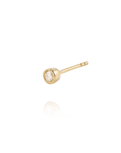 Aro de Oro 18kt con Diamantes de 6 Pts Totales SI/H Corte Brillante Piercing