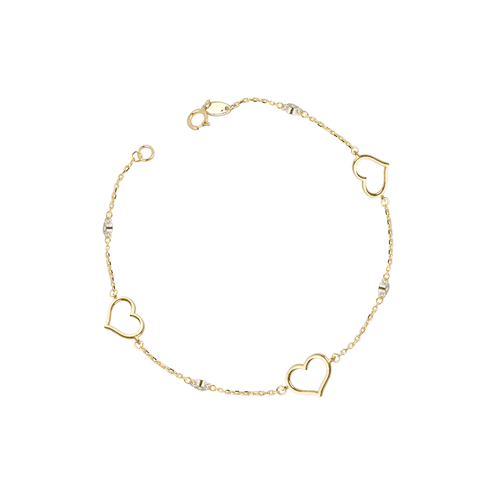 Pulseras de Oro 18kt Modelo&Circón,Corazón 1