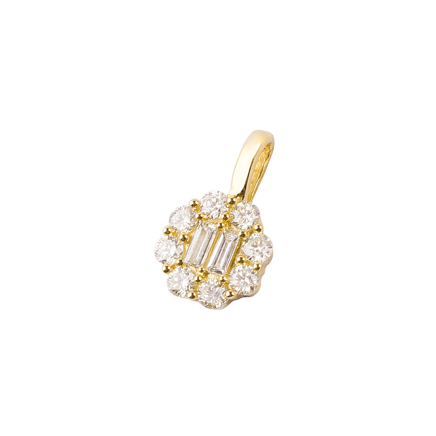Colgante Oro Amarillo 18kt Diamantes 17 Pts Totales SI/H 1