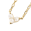 Collar de Oro 18kt con Diamantes de Corazon 14 Pts Totales SI/H Corte Brillante