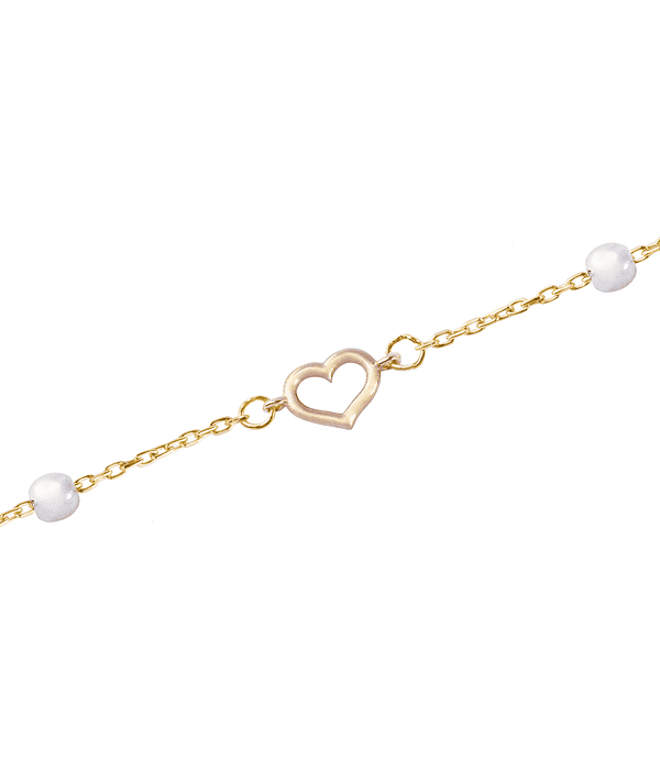 Pulseras de Oro 18kt Modelo Corazón/Esfera