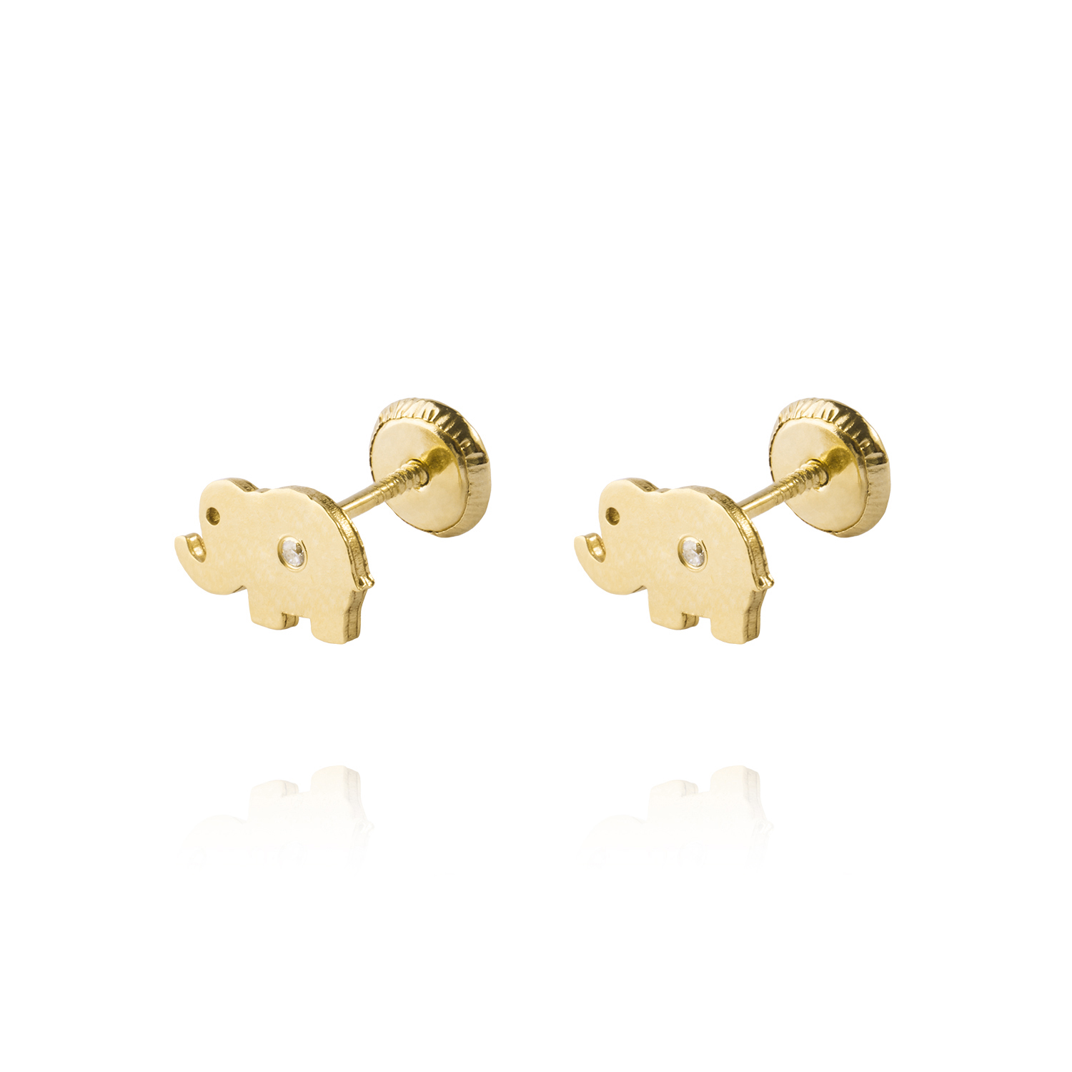 Aros de Oro 18kt Modelo Elefante chico 1