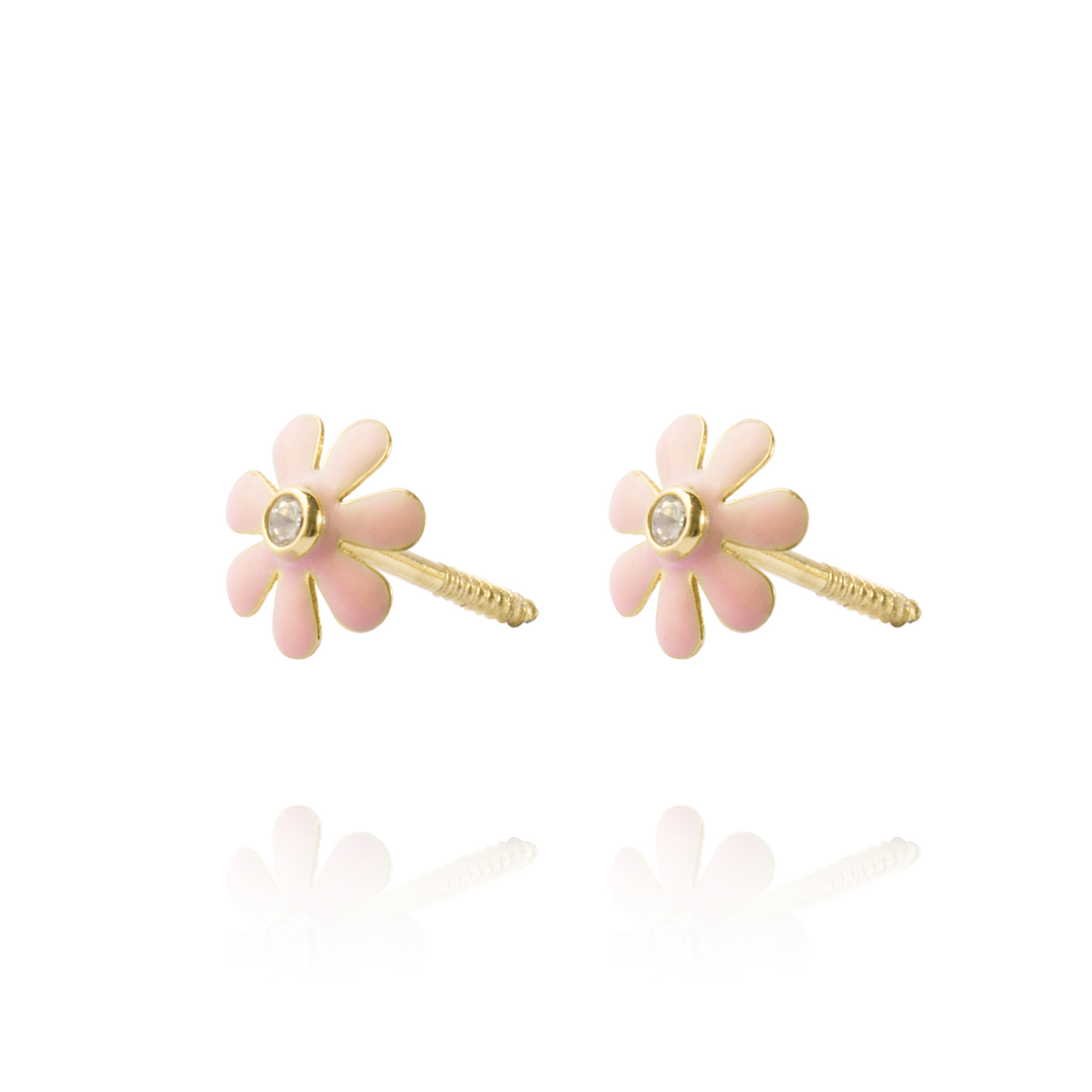 Aros de Oro 18kt Modelo Margarita. 1