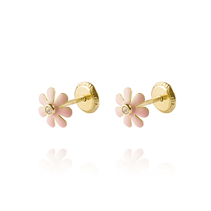 Aros de Oro 18kt Modelo Margarita.